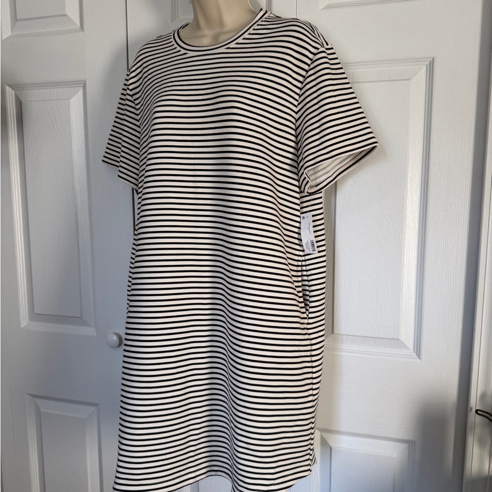 Member’s Mark Sand Wash Shirt Dress NWT XL Soft Stretch Pocket Dress